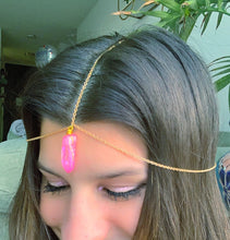 Load image into Gallery viewer, 14K Gold &amp; Pink Sunset Head Chain
